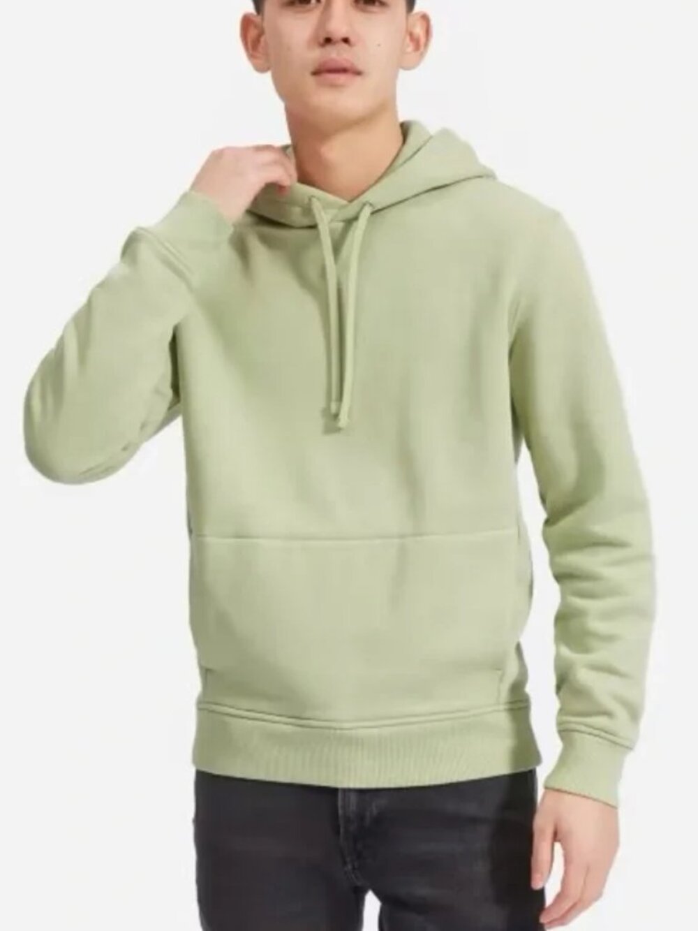 Everlane French Terry Hoodie in Pistachio Green Size S